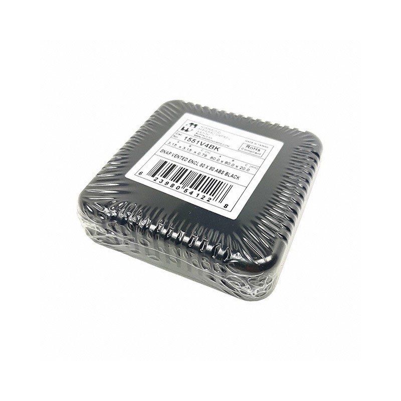 1 pcs : 1551V4BK - Box ABS Black Hand Held, Cover Included X 0.800' (20.32mm)