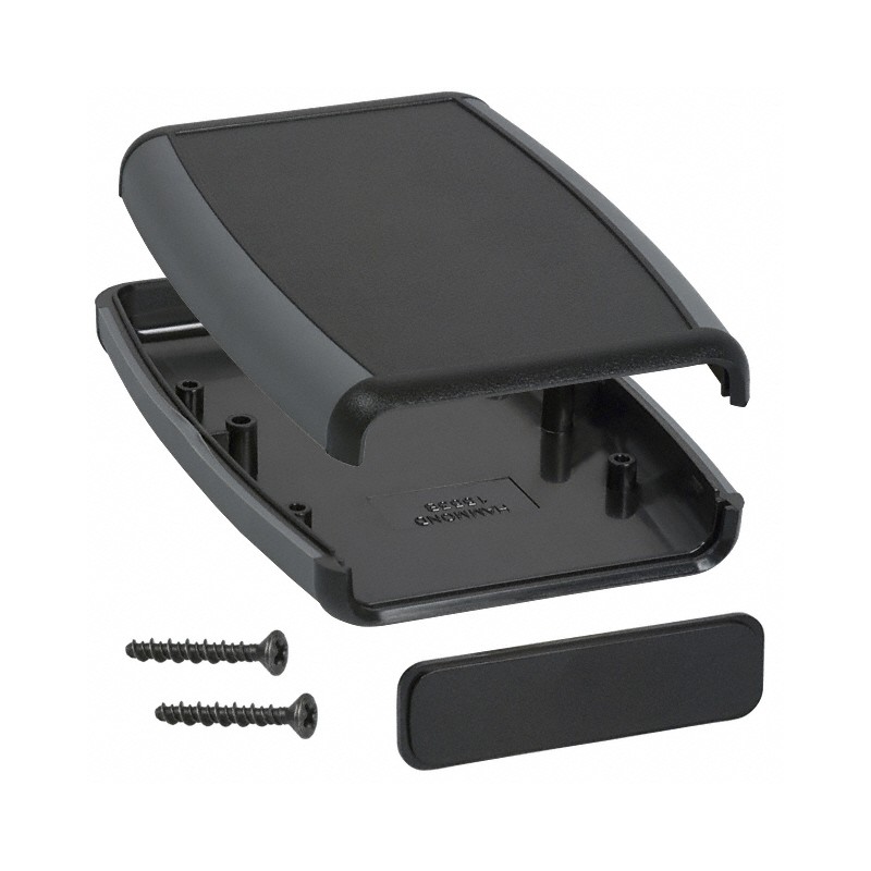 1 pcs : 1553BBK - Box ABS Black Hand Held, Split Sides 4.615' L x 3.109' W (117.22mm x 78.97mm) X 0.945' (24.00mm)