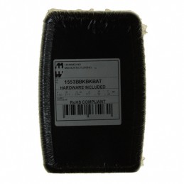 1 pcs : 1553BBKBKBAT - Box ABS Black Hand Held, Split Sides 4.615' L x 3.109' W (117.22mm x 78.97mm) X 0.945' (24.00mm)