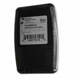 1 pcs : 1553BBKBAT - Box ABS Black Hand Held, Split Sides 4.615' L x 3.109' W (117.22mm x 78.97mm) X 0.945' (24.00mm)