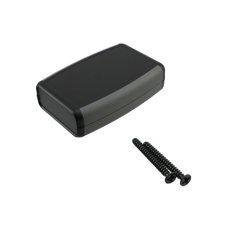 1 pcs : 1553CBK - Box ABS Black Hand Held, Split Sides 4.615' L x 3.109' W (117.22mm x 78.97mm) X 1.260' (32.00mm)