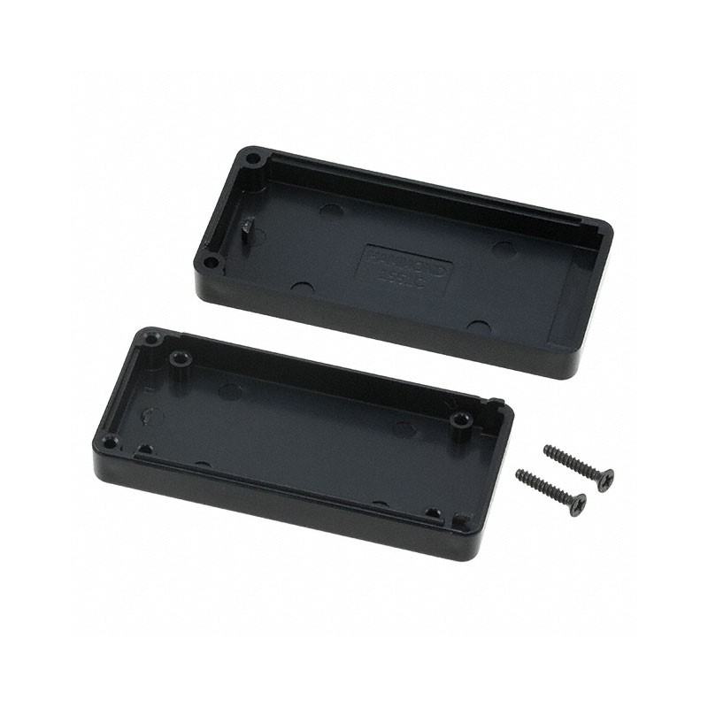 1 pcs : 1551CBK - Box ABS Black Split Sides 2.560' L x 1.180' W (65.02mm x 29.97mm) X 0.610' (15.49mm)