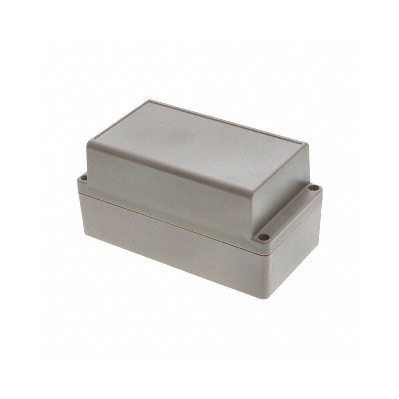 1 pcs : RP1185 - Box ABS Gray Cover Included 6.535' L x 3.394' W (165.99mm x 86.21mm) X 3.346' (85.00mm)
