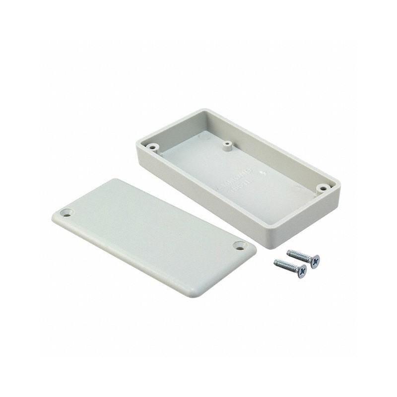 1 pcs : 1551LGY - Box ABS Gray Hand Held, Cover Included 3.150' L x 1.575' W (80.00mm x 40.00mm) X 0.591' (15.01mm)