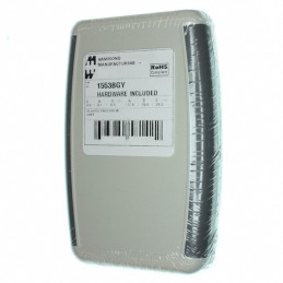 1 pcs : 1553BGYBAT - Box ABS Gray Hand Held, Split Sides 4.615' L x 3.109' W (117.22mm x 78.97mm) X 0.945' (24.00mm)