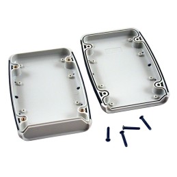 1 pcs : 1553WBGY - Box ABS Gray Hand Held, Split Sides and End Panel(s) 4.615' L x 3.109' W (117.22mm x 78.97mm) X 0.984' (25.00