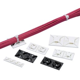 2 pcs : SGABM25-AV-C300 - CABLE TIE HLDR QUAD ADH 2QTY2