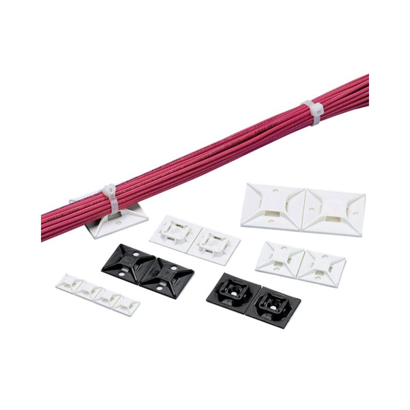 2 pcs : SGABM25-AV-C300 - CABLE TIE HLDR QUAD ADH 2QTY2