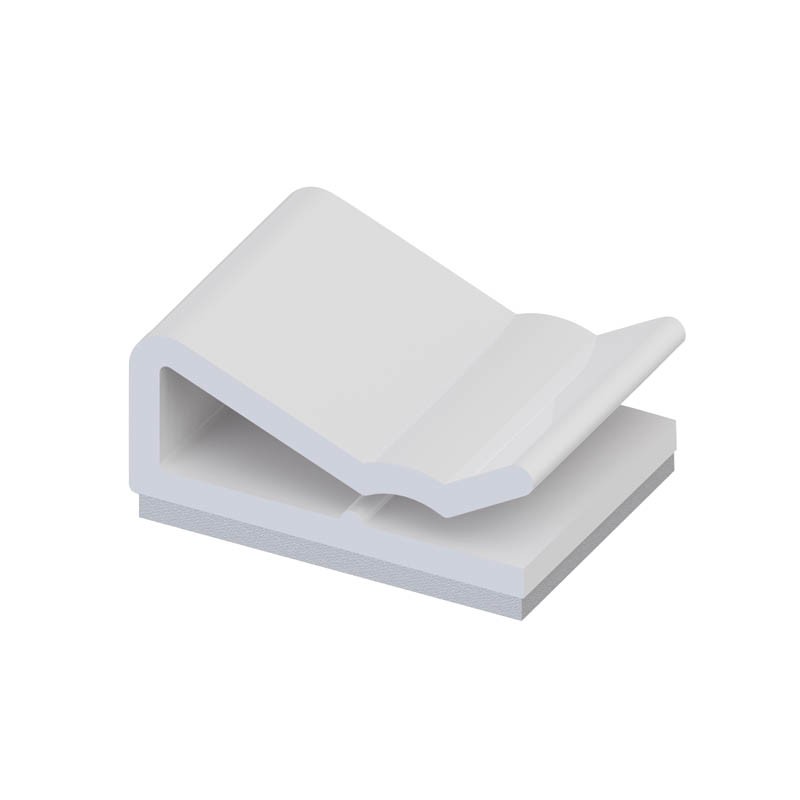 1 pcs : SWC-0 - CBL CLIP C-TYPE WHITE ADHESIVE