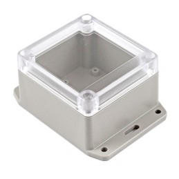 1 pcs : RP1065BFC - Box ABS Gray, Clear Cover/Door Cover Included 4.530' L x 3.280' W (115.06mm x 83.31mm) X 2.170' (55.12mm)