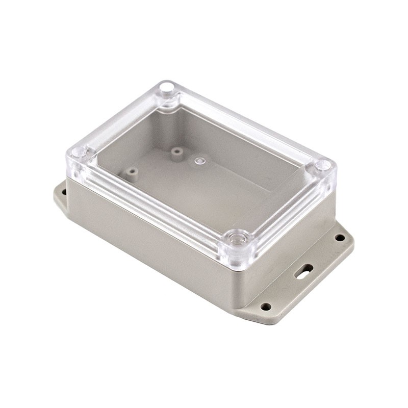 1 pcs : RP1085BFC - Box ABS Gray, Clear Cover/Door Cover Included 5.130' L x 3.010' W (130.30mm x 76.45mm) X 1.575' (40.00mm)