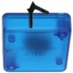 1 pcs : 1551QTBU - Box ABS Translucent - Blue Hand Held, Cover Included 1.575' L x 1.575' W (40.00mm x 40.00mm) X 0.591' (15.01m