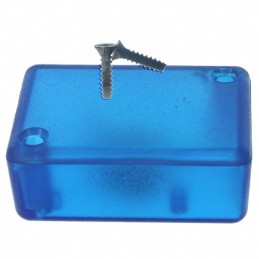1 pcs : 1551GTBU - Box ABS Translucent - Blue Hand Held, Cover Included 1.969' L x 1.378' W (50.00mm x 35.00mm) X 0.787' (19.99m