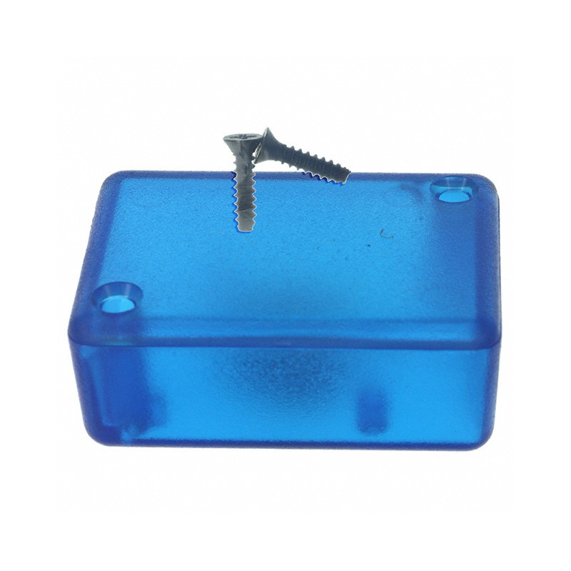 1 pcs : 1551GTBU - Box ABS Translucent - Blue Hand Held, Cover Included 1.969' L x 1.378' W (50.00mm x 35.00mm) X 0.787' (19.99m