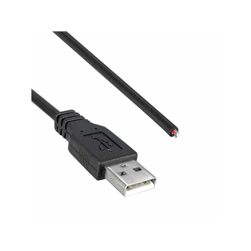 1 pcs : 3021005-03 - CBL USB2.0 A PLUG TO OPEN 3'