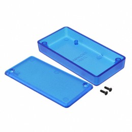 1 pcs : 1551LTBU - Box ABS Translucent - Blue Hand Held, Cover Included 3.150' L x 1.575' W (80.00mm x 40.00mm) X 0.591' (15.01m