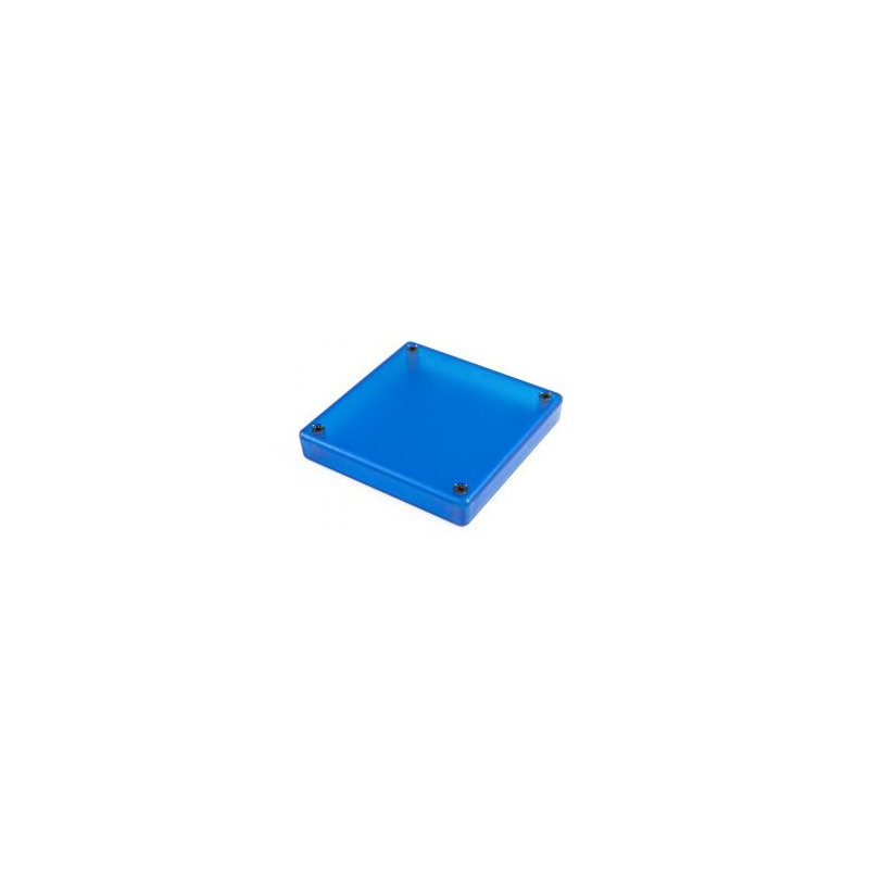 1 pcs : 1551XXTBU - Box ABS Translucent - Blue Hand Held, Cover Included 3.150' L x 3.150' W (80.01mm x 80.01mm) X 0.590' (14.99