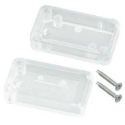 1 pcs : 1551ACLR - Box ABS Translucent - Clear Split Sides 1.380' L x 0.790' W (35.05mm x 20.07mm) X 0.610' (15.49mm)