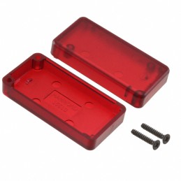 1 pcs : 1551BTRD - Box ABS Translucent - Red Split Sides 1.970' L x 0.980' W (50.04mm x 24.89mm) X 0.610' (15.49mm)