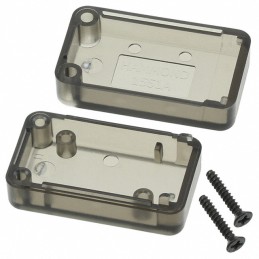 1 pcs : 1551ATSK - Box ABS Translucent - Smoke Split Sides 1.380' L x 0.790' W (35.05mm x 20.07mm) X 0.610' (15.49mm)