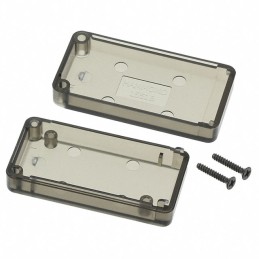 1 pcs : 1551BTSK - Box ABS Translucent - Smoke Split Sides 1.970' L x 0.980' W (50.04mm x 24.89mm) X 0.610' (15.49mm)