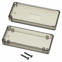 1 pcs : 1551CTSK - Box ABS Translucent - Smoke Split Sides 2.560' L x 1.180' W (65.02mm x 29.97mm) X 0.610' (15.49mm)