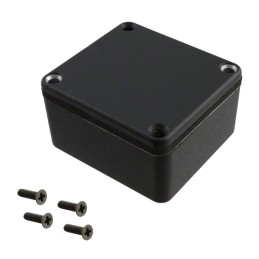 1 pcs : 1550WQBK - Box Aluminum Black Cover Included 2.362' L x 2.165' W (60.00mm x 55.00mm) X 1.185' (30.10mm)
