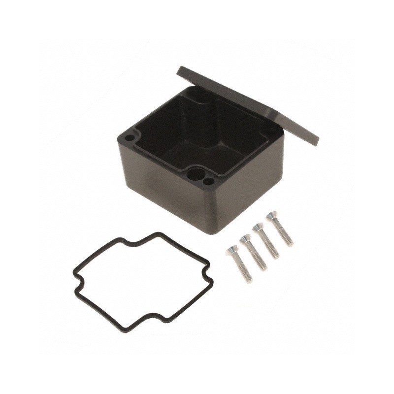 1 pcs : 1550Z104BK - Box Aluminum Black Cover Included 2.535' L x 2.299' W (64.39mm x 58.39mm) X 1.394' (35.41mm)