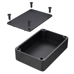 1 pcs : 1550PBK - Box Aluminum Black Cover Included 3.150' L x 2.165' W (80.00mm x 55.00mm) X 0.988' (25.10mm)