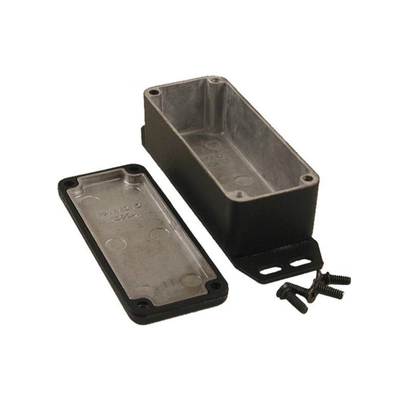 1 pcs : 1590WAFLBK - Box Aluminum Black Cover Included 3.642' L x 1.516' W (92.51mm x 38.51mm) X 1.220' (30.99mm)