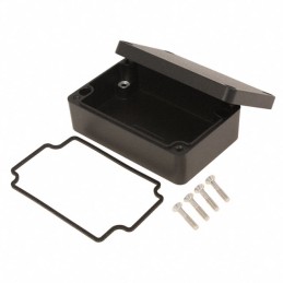 1 pcs : 1550Z103BK - Box Aluminum Black Cover Included 3.874' L x 2.535' W (98.40mm x 64.39mm) X 1.354' (34.39mm)