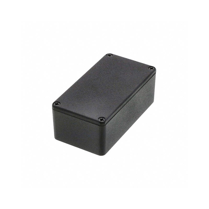 1 pcs : 1590BSBK - Box Aluminum Black Cover Included 4.409' L x 2.382' W (111.99mm x 60.50mm) X 1.654' (42.01mm)