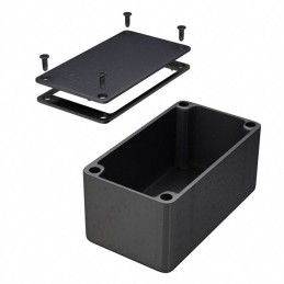 1 pcs : 1550WDBK - Box Aluminum Black Cover Included 4.508' L x 2.520' W (114.50mm x 64.00mm) X 2.169' (55.09mm)