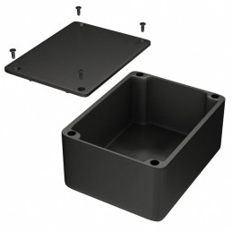 1 pcs : 1550CBK - Box Aluminum Black Cover Included 4.528' L x 3.543' W (115.01mm x 89.99mm) X 2.169' (55.09mm)