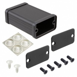 1 pcs : 1455D601BK - Box Aluminum Black End Panel(s) 2.362' L x 1.673' W (60.00mm x 42.50mm) X 0.906' (23.00mm)