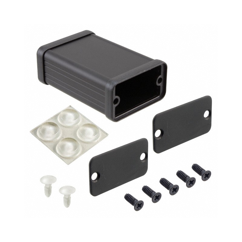 1 pcs : 1455D601BK - Box Aluminum Black End Panel(s) 2.362' L x 1.673' W (60.00mm x 42.50mm) X 0.906' (23.00mm)