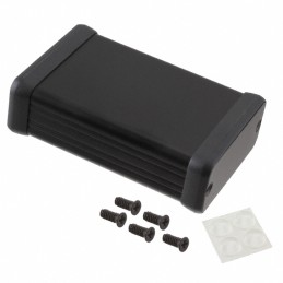 1 pcs : 1455C801BK - Box Aluminum Black End Panel(s) 3.150' L x 2.126' W (80.00mm x 54.00mm) X 0.906' (23.00mm)