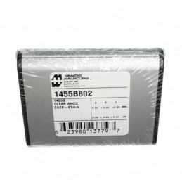 1 pcs : 1455B802BK - Box Aluminum Black End Panel(s) 3.189' L x 2.824' W (81.00mm x 71.73mm) X 0.748' (19.00mm)