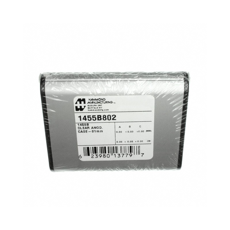 1 pcs : 1455B802BK - Box Aluminum Black End Panel(s) 3.189' L x 2.824' W (81.00mm x 71.73mm) X 0.748' (19.00mm)