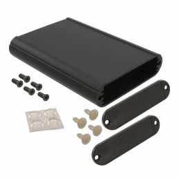 1 pcs : 1455B1002BK - Box Aluminum Black End Panel(s) 3.976' L x 2.824' W (100.99mm x 71.73mm) X 0.748' (19.00mm)