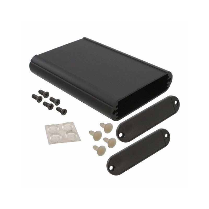 1 pcs : 1455B1002BK - Box Aluminum Black End Panel(s) 3.976' L x 2.824' W (100.99mm x 71.73mm) X 0.748' (19.00mm)