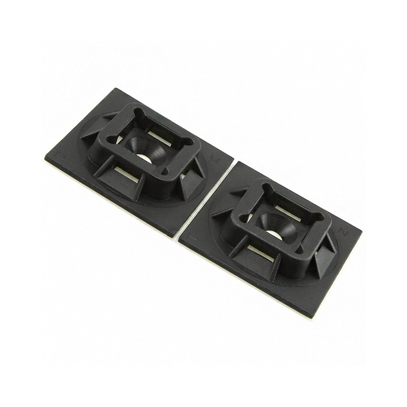 2 pcs : ABM100-AT-C0 - CABLE TIE HLDR QUAD ADH 2QTY2