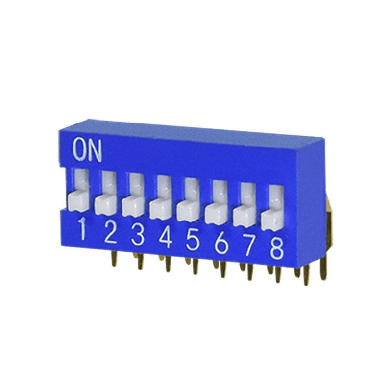 5 pcs - CUI Devices 4 Way Through Hole DIP Switch SPST, Raised Actuator Actuator