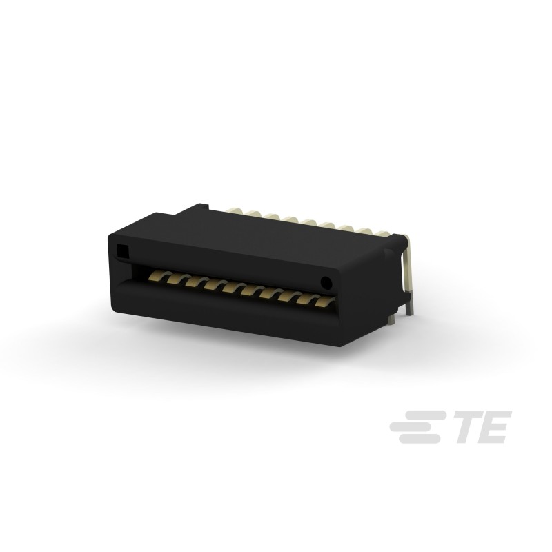 252 pcs - TE Connectivity Right Angle Female Edge Connector, PCB Mount, 20-Contacts, 2.54mm Pitch, 1-Row