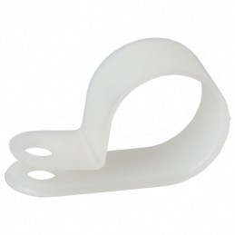 1 pcs : 7636 - CBL CLAMP P-TYPE WHITE FASTENER