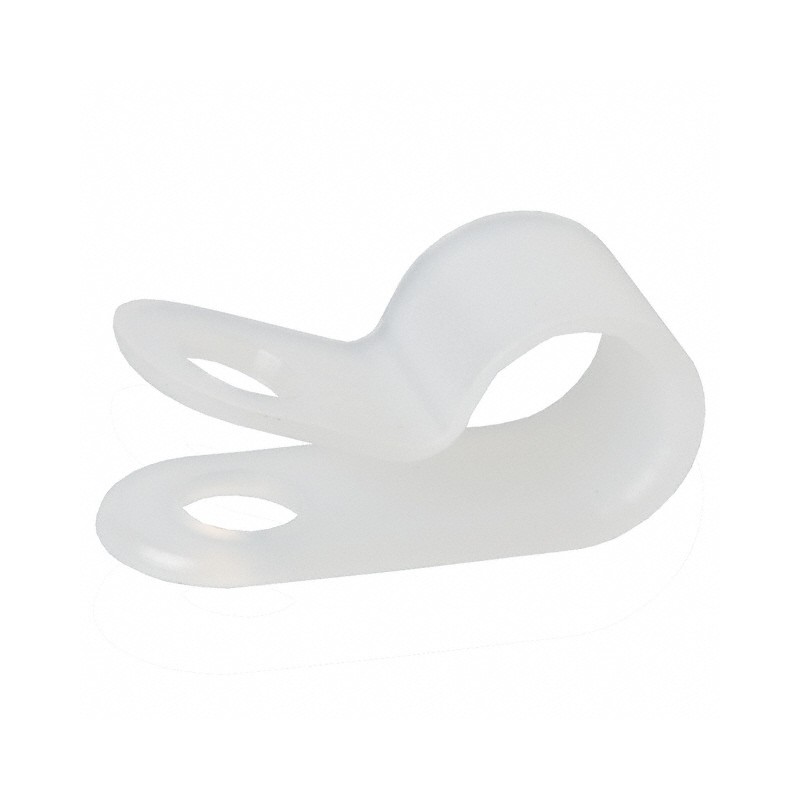 1 pcs : 7627 - CBL CLAMP P-TYPE WHITE FASTENER