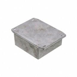1 pcs : 1590YFL - Box Aluminum Natural Cover Included 4.811' L x 3.622' W (122.20mm x 92.00mm) X 1.654' (42.00mm)