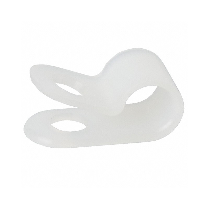 1 pcs : 7625 - CBL CLAMP P-TYPE WHITE FASTENER