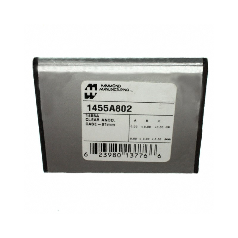 1 pcs : 1455A802 - Box Aluminum Natural End Panel(s) 3.189' L x 2.756' W (81.00mm x 70.00mm) X 0.472' (11.99mm)