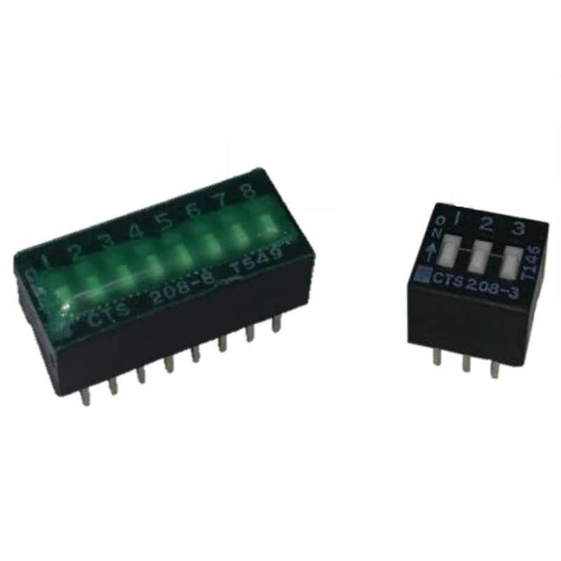 5 pcs - CTS 10 Way Through Hole DIP Switch SPST, Standard Actuator